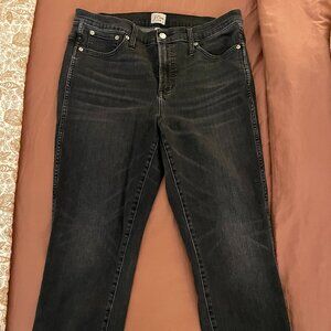 J Crew Charcoal/Dark Gray Frayed Hem Jeans